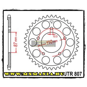 JT Sprockets hátsó lánckerék, 807, Suzuki utcai motorokhoz