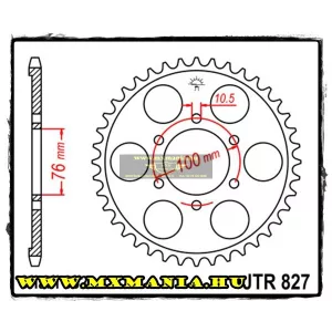 JT Sprockets hátsó lánckerék, 827, Suzuki GSX/GSX-R/RF