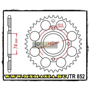 JT Sprockets hátsó lánckerék, 852, Yamaha RD/RZ 250