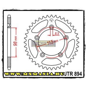 JT Sprockets hátsó lánckerék, 894, KTM SX60-65/ XC65