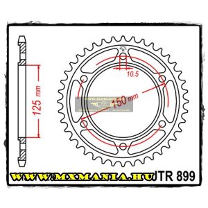 JT Sprockets hátsó lánckerék, 899, KTM utcai motorokhoz