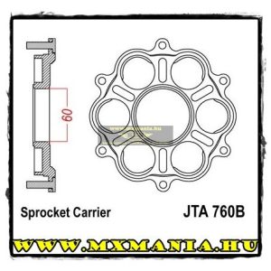 JT Sprockets hátsó lánckerék adapter, 760B