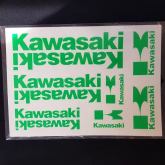 Kawasaki matrica szett, táblás zöld