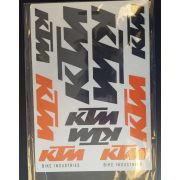KTM ÚJ MATRICA SZETT 25×17CM FEKETE-NARANCS