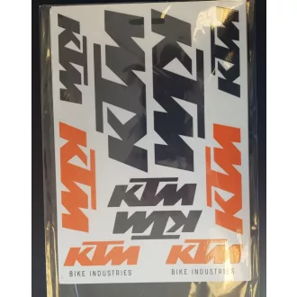 KTM új matrica szett 25×17cm fekete/narancs