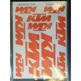 KTM új matrica szett 25×17cm narancs