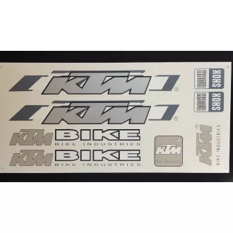 KTM bike matrica szett ezüst