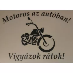 Motoros Az Autóban, fekete, chopper