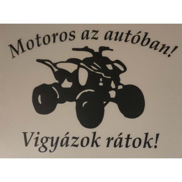 Motoros Az Autóban, fekete, quad.