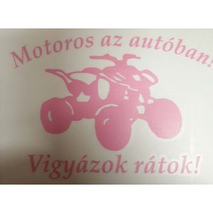 Motoros Az Autóban, pink, quad.