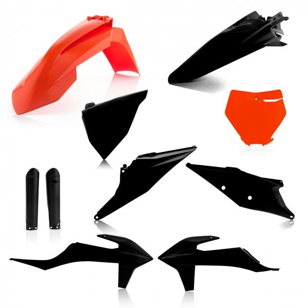 Image of Acerbis full plastic kit KTM SX/SFX 2019 - TLD BLACK
