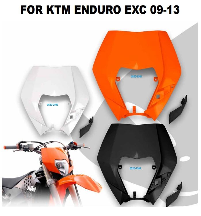 Image of KTM EXC fejidom 3 féle színben, KTM ENDURO EXC 09-13