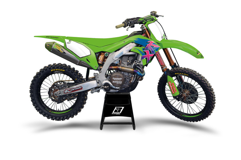 Image of Blackbird matrica szett, Kawasaki KX125/250 1990