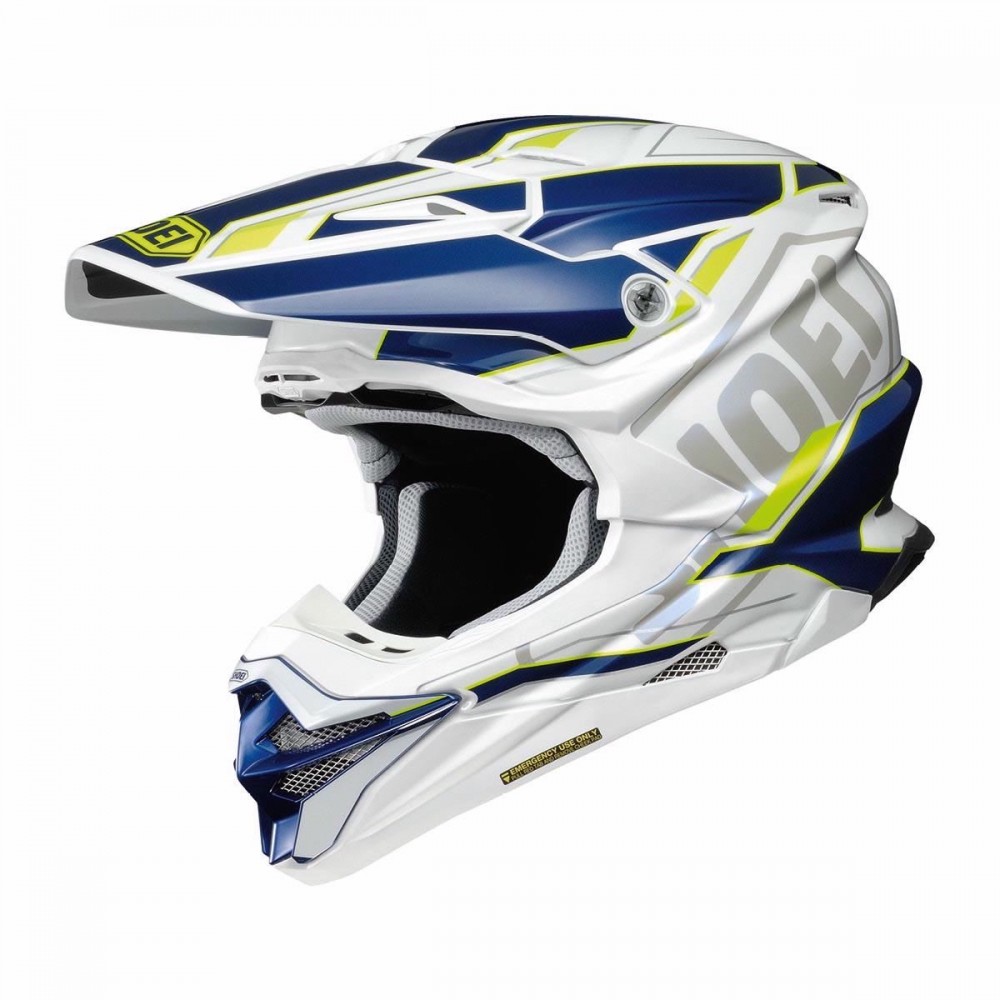 Image of Shoei VFX-WR ALLEGIANT TC-3 bukósisak, kék-fehér-sárga