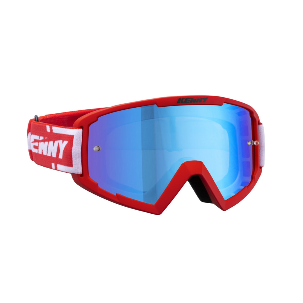 Image of Kenny racing red-white szemüveg - kék tükrös lencsével