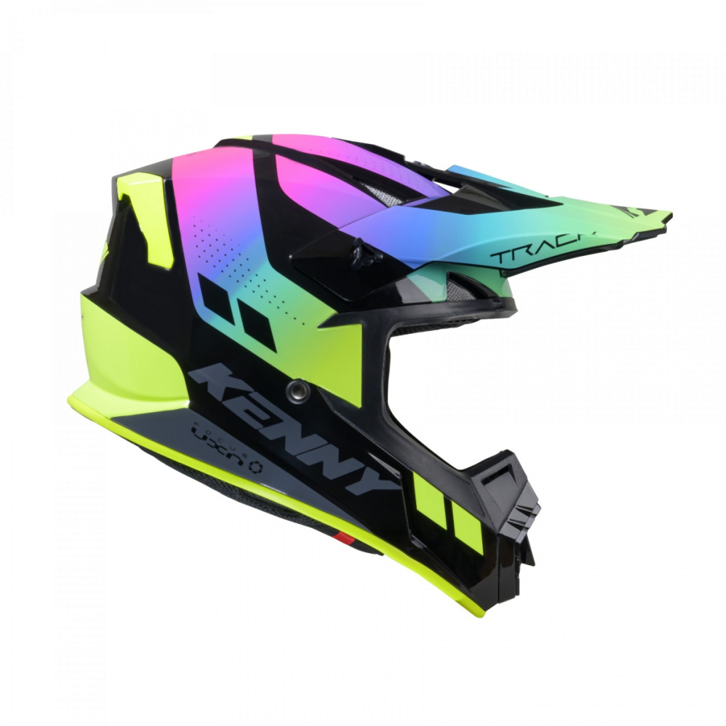Image of Kenny racing track graphic neon bukósisak