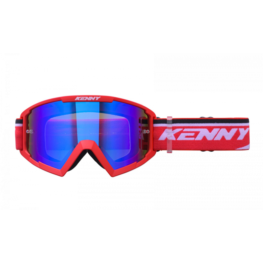 Image of Kenny racing track piros szemüveg, kék tükrös lencsével