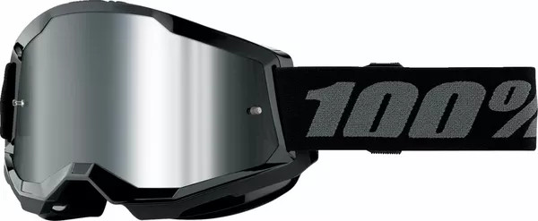 Image of 100% Strata 2 fekete gyerek szemüveg ezüst tükrös lencsével