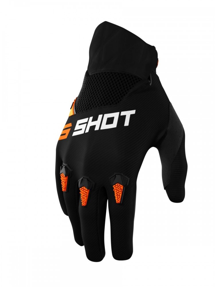 Image of Shot Racing 2022 Devo Gyerek kesztyű, fekete-narancs, YXS