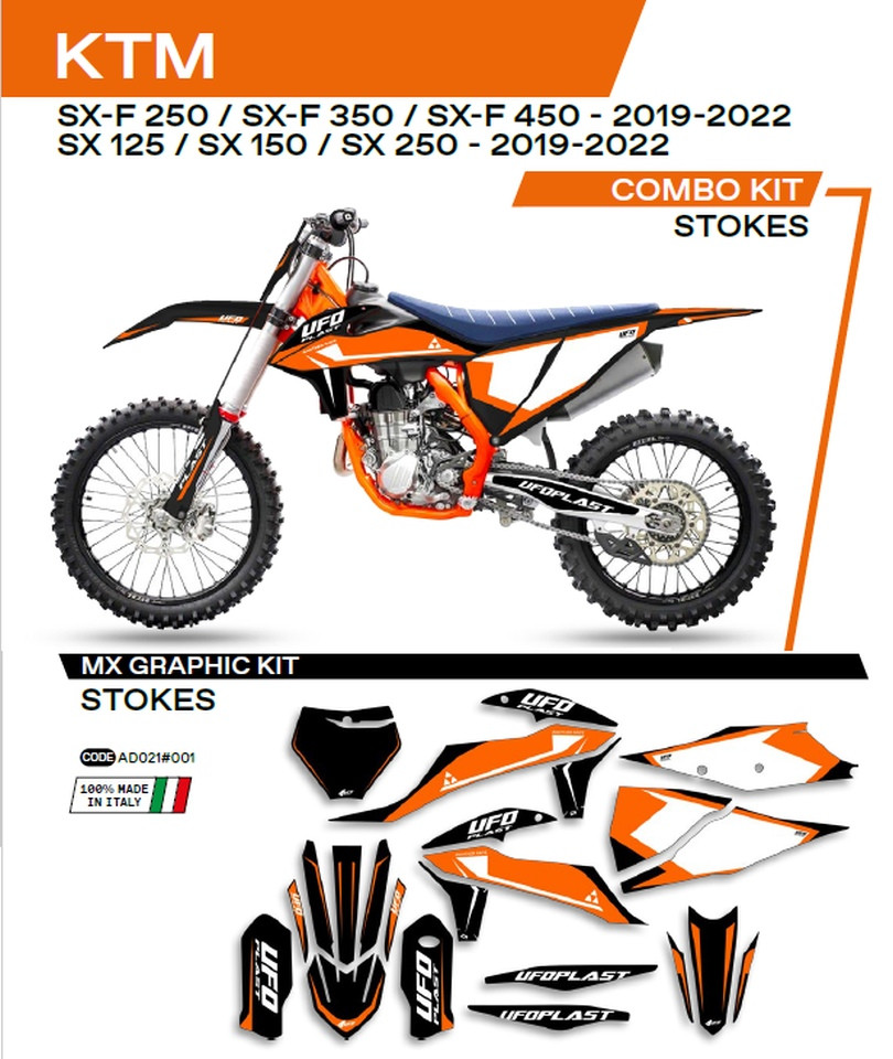 Image of Ufo komplett matrica szett, KTM SX/SXF 125/150/250/350/450 '19-'22