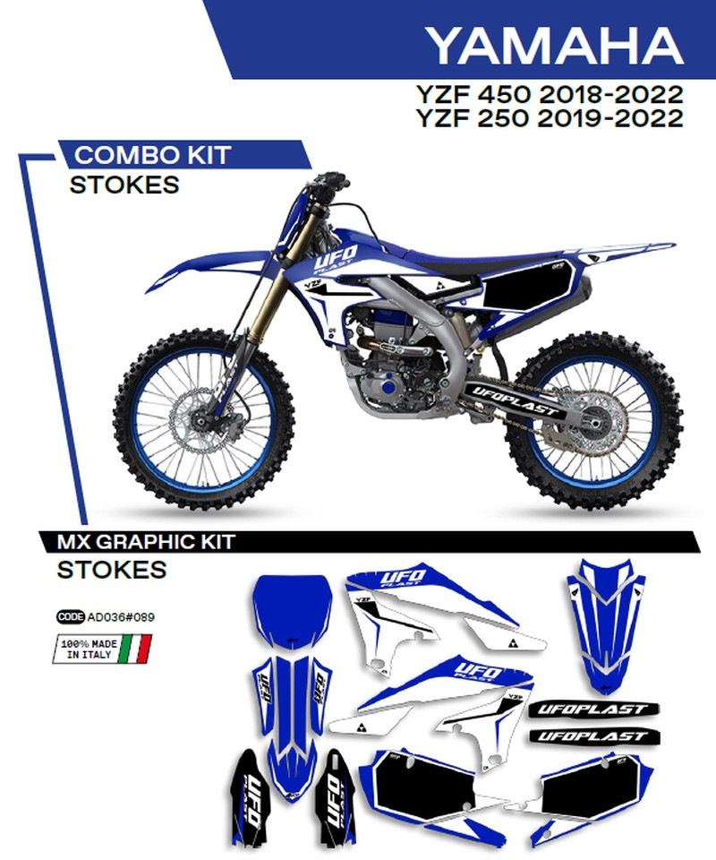 Image of Ufo komplett matrica szett, Yamaha YZF 250 '19-'22; YZF 450 '18-'22