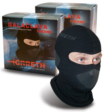 Image of Gareth Balaklava pamut maszk ,thermoaktiv, fekete, L