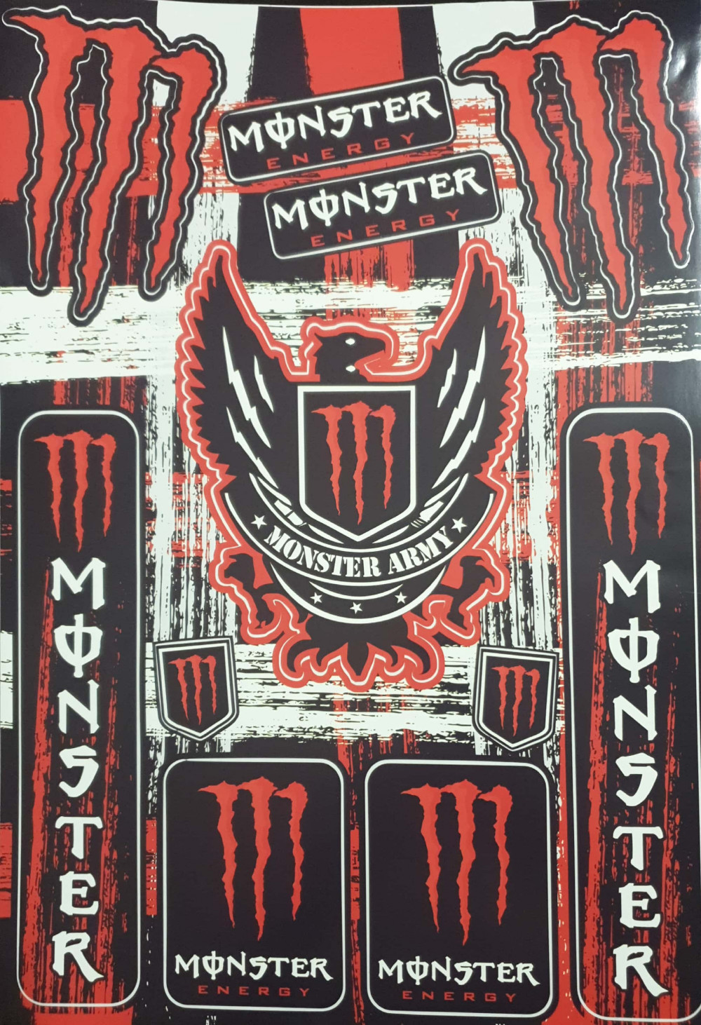 Image of Monster army matrica piros