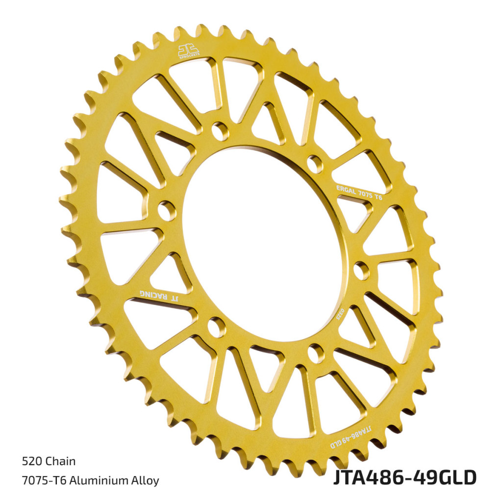 Image of JT Sprockets hátsó lánckerék, ALU 486, Kawasaki, Suzuki, Yamaha utcai motorokhoz