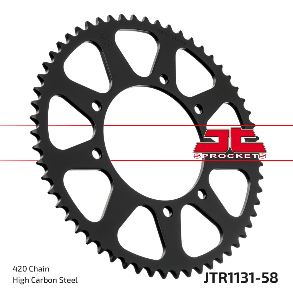 Image of JT Sprockets hátsó lánckerék, 1131, Malaguti, Rieju, MBK, Yamaha, Motor Hispania, GasGas, Aprilia, Gilera, Derbi, 50
