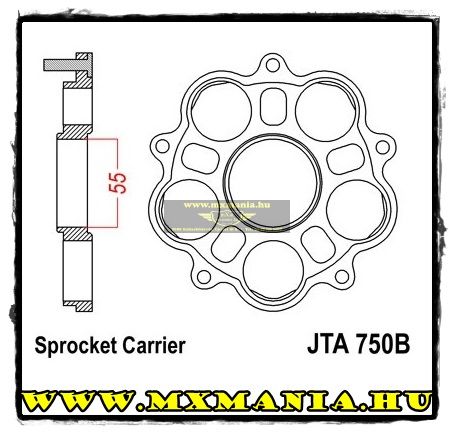 Image of JT Sprockets hátsó lánckerék adapter, 750B
