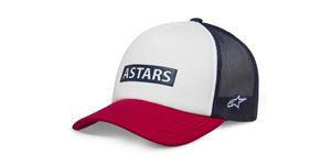 Image of ALPINESTARS CLAIFIRED FOAM TRUCKER SAPKA FEHÉR-PIROS